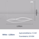 Ljojo LED Pendant Light Modern Chandelier for Nordic Dining Room Study Bar Black White Gold