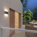 Ljojo Modern 12W Indoor/Outdoor LED Wall Sconce - Aluminum Waterproof Up/Down Light in Black White
