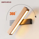 LED Solid Wood Wall Lamp Modern Bedroom Lighting Ljojo Whirling Study Lamps