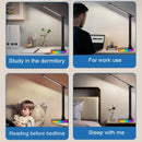 Ljojo LED Desk Lamp USB Plug in Table 3 Levels Dimmable Touch Lighting Foldable