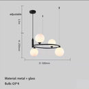 Luxury Led Pendant Light Glass Chandelier - Nordic Magic Bean for Dining Room by Ljojo