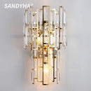 French Living Room Crystal Wall Lamp Modern Staircase Simple Hallway Bedroom Hotel Bedside Home Decor Lighting Fixtures - Ljojo