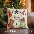 Ljojo Merry Christmas Gnome Print Pillow Cover for Sofa or Bed Decor