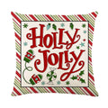 Christmas Decor Pillow Cover 18x18 in Linen Throw - Ljojo Home Decor