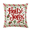 Christmas Decor Pillow Cover 18x18 in Linen Throw - Ljojo Home Decor