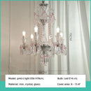 K9 Crystal Chandelier Pendant Light - Elegant White E14 LED Luxury Home Decor by Ljojo