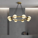 Ljojo Luxury Gold Ball Chandelier Pendant Light Fixture for Dining Living Bedroom