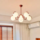 Ljojo French Cream Style Glass Ball Chandelier Modern Dining Room Hanging Lamp
