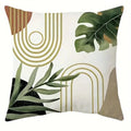 Ljojo Line Leaf Print Pillowcase for Bohemian Home Decoration