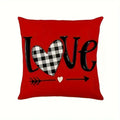 Ljojo Love Bow Buffalo Plaid Pillowcase - Home Sofa Cushion Cover & Gift