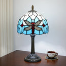 8-Inch Stained Glass Tulip Table Lamp by Ljojo - Romantic Living Room Decor