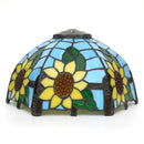 Ljojo 12" Scandinavian Stained Glass Cherry Blossoms Lampshade Retro Handmade Replacement