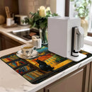 Absorbent Draining Mat for Kitchen & Bathroom by Ljojo - Quick Dry & Antiskid