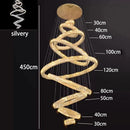 Ljojo Luxury Crystal Chandelier Pendant Light for Living Room - Modern Stair Ceiling Lamp