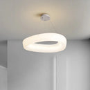 Cream Chandelier Ring Warm Ceiling Light Bedroom Living Room Modern Minimalist Home Decor Lighting Fixture by Ljojo
