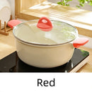 Ljojo 24cm Soup Pot Non Stick Large Capacity Stewing Pot Kitchen Accessory