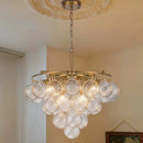 Ljojo Luxury LED Crystal Bubble Chandelier Pendant Light Fixture for Home Decor & Villa Lighting