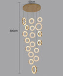 Ljojo LED Crystal Chandelier Ceiling Lamp for Modern Indoor Living Room Lighting