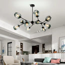 Ljojo LED Glass Chandelier for Modern Indoor Lighting Decor