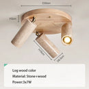 Ljojo LED Ceiling Light: Natural Yellow Cave Stone Spotlight for Living Room Eco-Friendly Décor