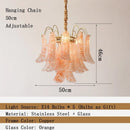 Murano Colorful Glass Petal Chandelier | Country Design LED Lighting by Ljojo