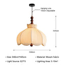 Japanese Wabi Sabi LED Pendant Light for Home Decoration | Fabric Fruit Disk-Shaped Chandelier by Ljojo