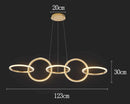 Modern Golden LED Circle Pendant Light Fixture for Dining Room by Ljojo