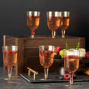 Ljojo 150ml Disposable Clear Plastic Champagne Glasses for Weddings & Parties