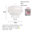 LED Pink Clear Glass Chandelier Stylish Designer Texture for Staircase Decor by Ljojo