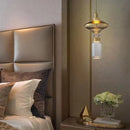 Amber Glass Chandelier Adjustable Elegant Lighting for Living Room by Ljojo