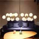 Scandinavia Ring Chandelier Glass Ball Pendant Light for Living Room by Ljojo