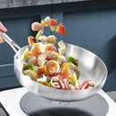 Ljojo 316 Stainless Steel Non-Stick Frying Pan Wok for Gas Stove Induction Pot