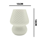 Korean Mid-Century Mushroom Glass Table Lamp | Ins Style Bedroom Decor by Ljojo