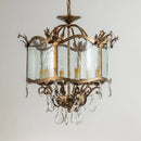American Retro Style Dining Room Chandelier French Candle Crystal Pendant Lights LED Lighting Ljojo