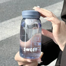 Ljojo Mini Water Bottle with Tea Strainer, Portable & Reusable Plastic Drinking Cup