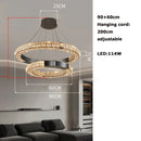 American Led Crystal Chandelier For Dining Room Lamp Dimmable Height Adjustable Black Lustre by Ljojo