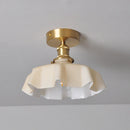 Ljojo Milky Glass LED Ceiling Lamp Modern Lighting for Home Indoor Living Room