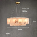 New Marble Pattern LED Chandelier Modern Suspension Lighting for Living Room by Ljojo
