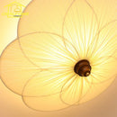 French Medieval Plum Blossom Ceiling Lamp LED E27 Solid Wood Lights for Bedroom Living Room by Ljojo