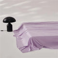 Ljojo Luxury Lyocell Flat Sheet, Smooth Silky Grey Bed Sheet for Cooling & Breathable Summer Sleep