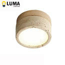 Wabi Sabi Yellow Travertine LED Ceiling Light for Home Decor by Ljojo