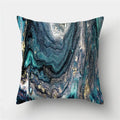 Ljojo Marble Ocean Sea Pattern Polyester Throw Pillow Cover - Home Sofa Decor