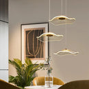 Ljojo Luxury Gold LED Lotus Chandelier for Dining Room Staircase Nordic Creative Lighting
