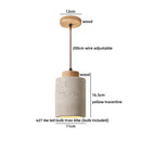 Ljojo LED Pendant Light Yellow Travertine Wood Hanging Lamp