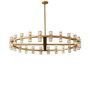 Ljojo Luxury Gold Chandeliers for Living Room in America with Glass Crystals and LED Lighting