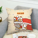 Ljojo Mochi Cat Luxury Cushion Cover Set for Sofa and Bed