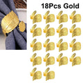 Gold Maple Leaf Napkin Rings by Ljojo: Elegant Table Decor for Wedding, Party, Dinner