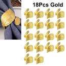 Gold Maple Leaf Napkin Rings by Ljojo: Elegant Table Decor for Wedding, Party, Dinner