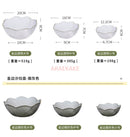 Ljojo Medium Glass Bowl, Household Tableware, Gold-Plated Fruit Salad Plate