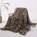 Ljojo Leopard Print Faux Fur Throw Blanket, Cozy Retro Style Luxe for Couch & Bed
